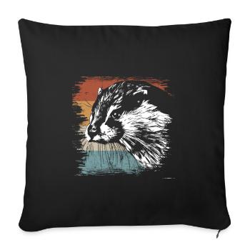 Otter - Sofakissenbezug 45 x 45 cm - Schwarz - Vorne