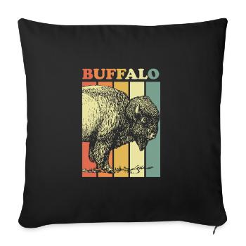 buffle - Housse de coussin décorative 45 x 45 cm - noir - Devant