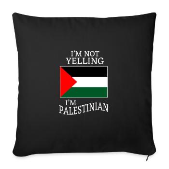 Palestine - Housse de coussin décorative 45 x 45 cm - noir - Devant