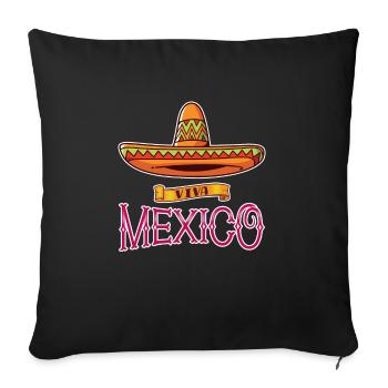 Mexico - Sofa pillowcase 17,3'' x 17,3'' (45 x 45 cm) - black - Front