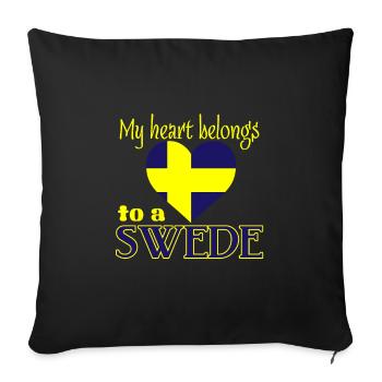 Schweden Land Schwede - Sofakissenbezug 45 x 45 cm - Schwarz - Vorne