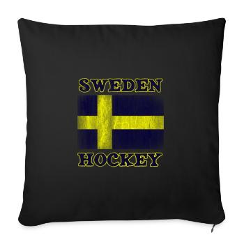 Suède Hockey - Housse de coussin décorative 45 x 45 cm - noir - Devant