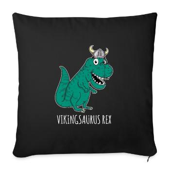Wikinger Dino - Sofakissenbezug 45 x 45 cm - Schwarz - Vorne