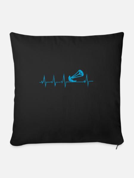 Kitsurfen Geschenk - Sofakissenbezug 45 x 45 cm - Schwarz