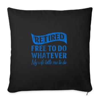 Pension wife - Sofa pillowcase 17,3'' x 17,3'' (45 x 45 cm) - black - Front
