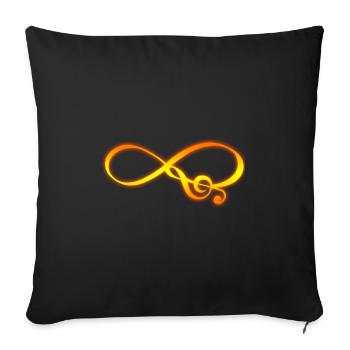 Musik Unendlichkeit - Sofakissenbezug 45 x 45 cm - Schwarz - Vorne