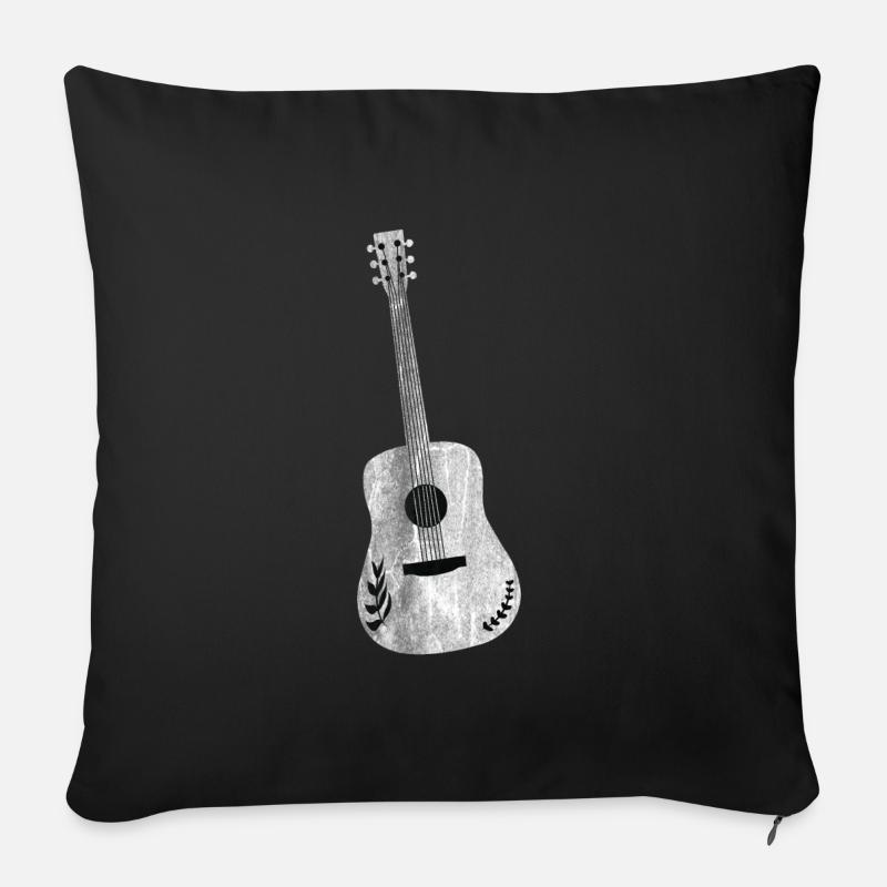 guitar - Sofa pillowcase 17,3'' x 17,3'' (45 x 45 cm) - black
