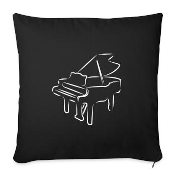 Klavier Instrument Oper - Sofakissenbezug 45 x 45 cm - Schwarz - Vorne