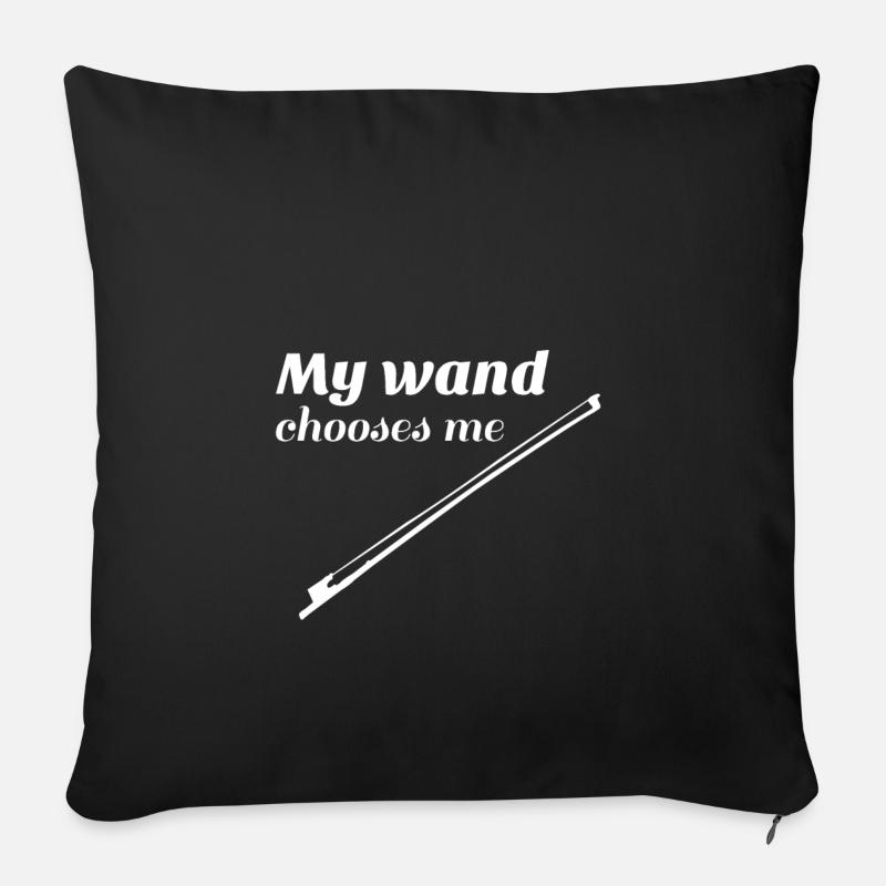 violon - Housse de coussin décorative 45 x 45 cm - noir