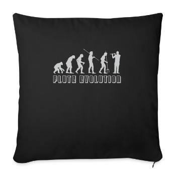Evolution de la flûte - Housse de coussin décorative 45 x 45 cm - noir - Devant