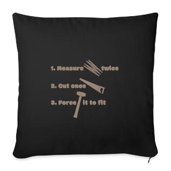 Carpenter crafts - Sofa pillowcase 17,3'' x 17,3'' (45 x 45 cm) - black - Front