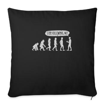 Biology evolution - Sofa pillowcase 17,3'' x 17,3'' (45 x 45 cm) - black - Front