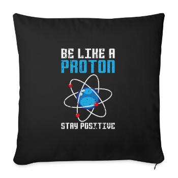 Chimie Proton Positif - Housse de coussin décorative 45 x 45 cm - noir - Devant