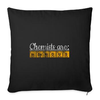 Chimiste Chimiste Scientifique - Housse de coussin décorative 45 x 45 cm - noir - Devant