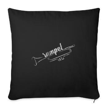 Trompete Trompeter - Sofakissenbezug 45 x 45 cm - Schwarz - Vorne