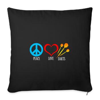 Fléchettes paix - Housse de coussin décorative 45 x 45 cm - noir - Devant