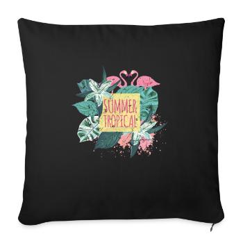 Sommer Paradies - Sofakissenbezug 45 x 45 cm - Schwarz - Vorne