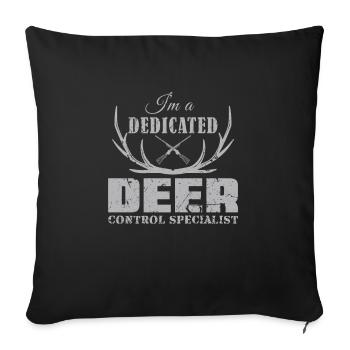 Deer hunting - Sofa pillowcase 17,3'' x 17,3'' (45 x 45 cm) - black - Front