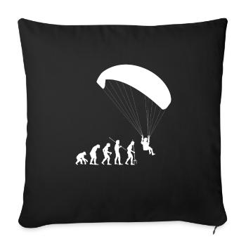 Evolution Paragliding - Sofakissenbezug 45 x 45 cm - Schwarz - Vorne