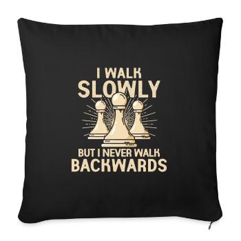 Schach - Sofakissenbezug 45 x 45 cm - Schwarz - Vorne