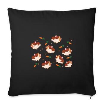 Guinea pig - Sofa pillowcase 17,3'' x 17,3'' (45 x 45 cm) - black - Front