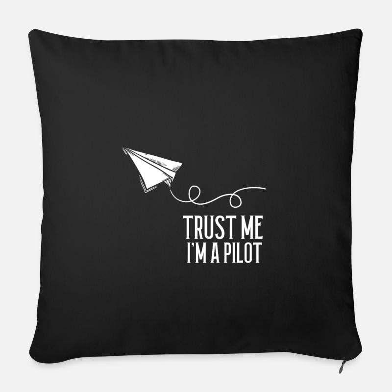 Pilot - Sofakissenbezug 45 x 45 cm - Schwarz