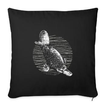 Platypus beaver - Sofa pillowcase 17,3'' x 17,3'' (45 x 45 cm) - black - Front