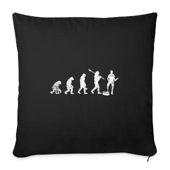 Evolution du plombier - Housse de coussin décorative 45 x 45 cm - noir - Devant