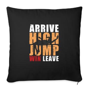 high jump - Sofa pillowcase 17,3'' x 17,3'' (45 x 45 cm) - black - Front
