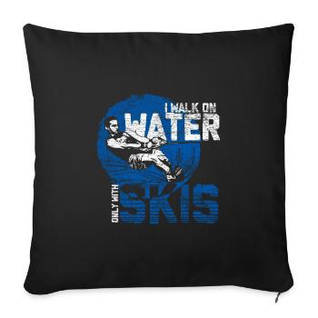 Water-skiing - Sofa pillowcase 17,3'' x 17,3'' (45 x 45 cm) - black - Front