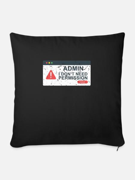 Informatiker Computer - Sofakissenbezug 45 x 45 cm - Schwarz