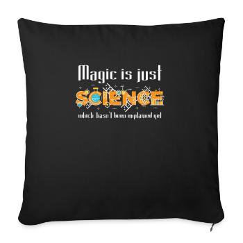 Science - Sofa pillowcase 17,3'' x 17,3'' (45 x 45 cm) - black - Front