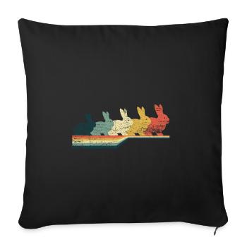 Hare - Sofa pillowcase 17,3'' x 17,3'' (45 x 45 cm) - black - Front