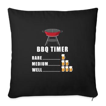 Barbecue Grillmeister beer - Sofa pillowcase 17,3'' x 17,3'' (45 x 45 cm) - black - Front