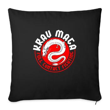 Krav Maga contact - Sofa pillowcase 17,3'' x 17,3'' (45 x 45 cm) - black - Front