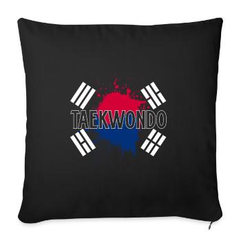 Taekwondo - Sofa pillowcase 17,3'' x 17,3'' (45 x 45 cm) - black - Front