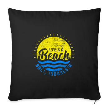 Bali - Sofa pillowcase 17,3'' x 17,3'' (45 x 45 cm) - black - Front