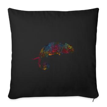 Chameleon colors - Sofa pillowcase 17,3'' x 17,3'' (45 x 45 cm) - black - Front