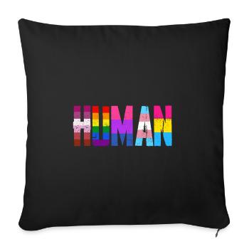 Personnes LGBT - Housse de coussin décorative 45 x 45 cm - noir - Devant