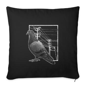 Dove - Sofa pillowcase 17,3'' x 17,3'' (45 x 45 cm) - black - Front