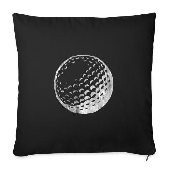 Balle de golf - Housse de coussin décorative 45 x 45 cm - noir - Devant