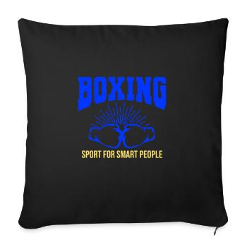 Sports de boxe - Housse de coussin décorative 45 x 45 cm - noir - Devant