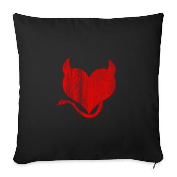 devil - Sofa pillowcase 17,3'' x 17,3'' (45 x 45 cm) - black - Front