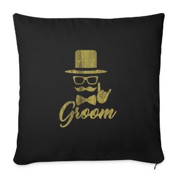 Célibataire - Housse de coussin décorative 45 x 45 cm - noir - Devant
