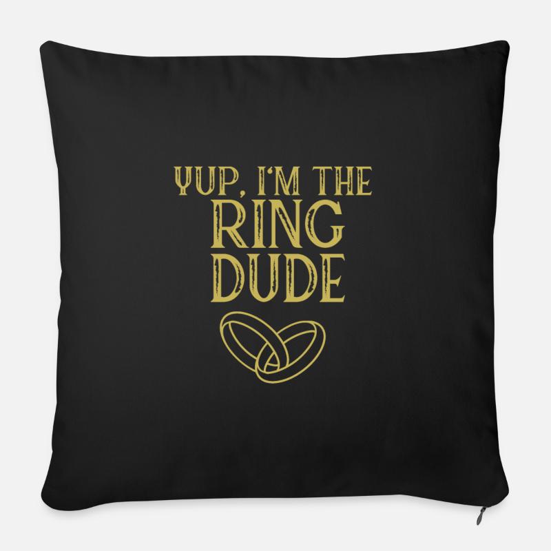 Bräutigam Bruder Ringe - Sofakissenbezug 45 x 45 cm - Schwarz