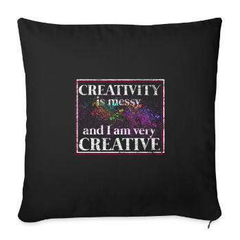 artiste - Housse de coussin décorative 45 x 45 cm - noir - Devant