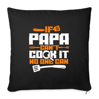 Cook dad - Sofa pillowcase 17,3'' x 17,3'' (45 x 45 cm) - black - Front