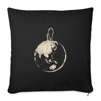 Reisen - Sofakissenbezug 45 x 45 cm - Schwarz - Vorne