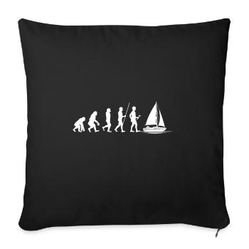 Evolution sailing - Sofa pillowcase 17,3'' x 17,3'' (45 x 45 cm) - black - Front