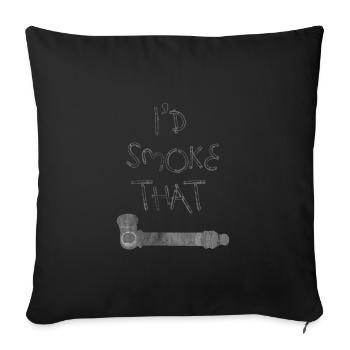 Raucher Pfeife - Sofakissenbezug 45 x 45 cm - Schwarz - Vorne